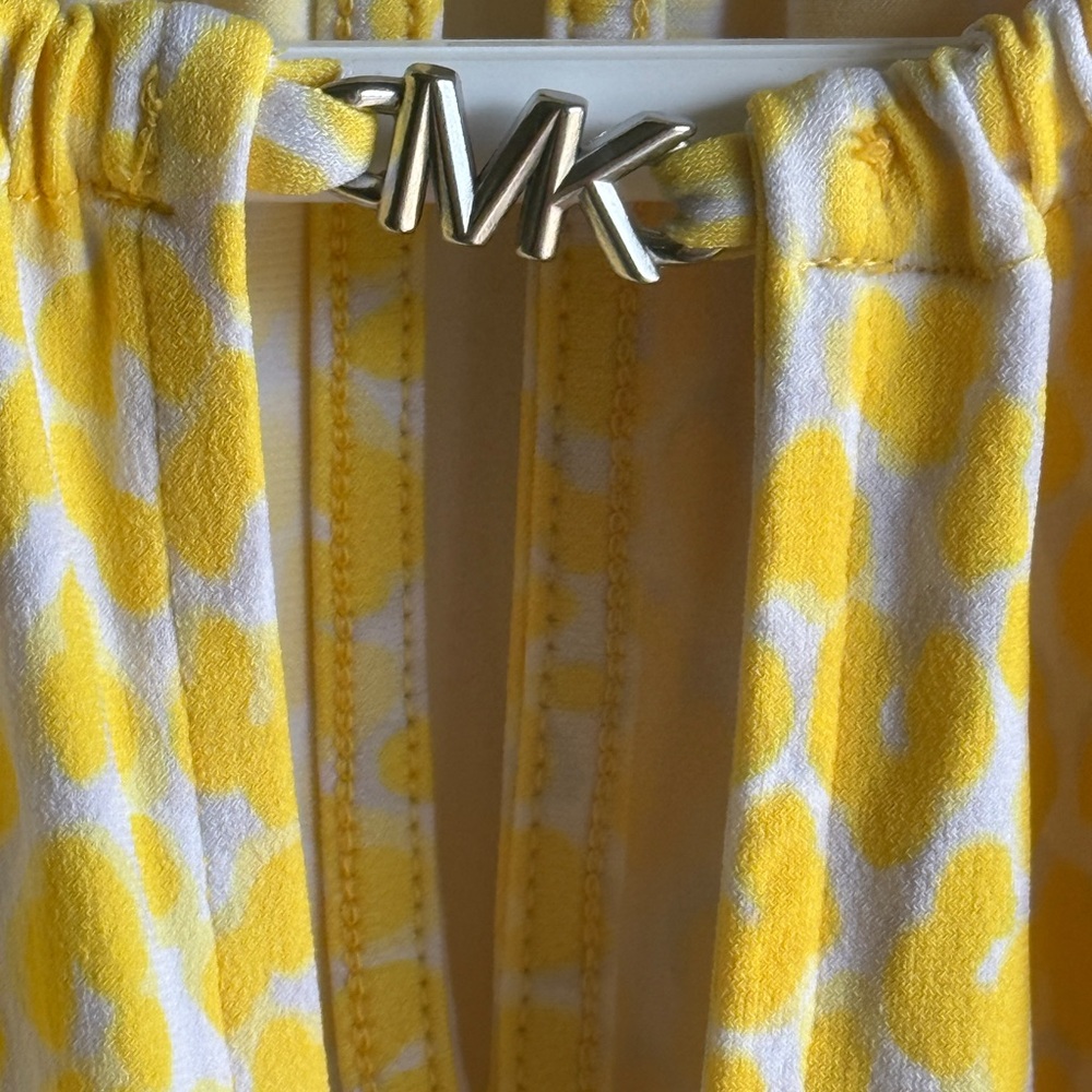 Michael Kors Printed Keyhole Halter Neckline Sleeveless Top (Size: L) EUC - Picture 7 of 13